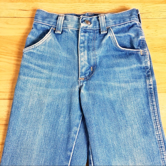 Vintage 7s Kids Wrangler Faded Denim 